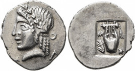 LYCIAN LEAGUE. Late 1st century BC-early 1st century AD. Hemidrachm (Silver, 16 mm, 1.83 g, 11 h), Masikytes. Υ-Λ Laureate head of Apollo to left. Rev...
