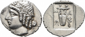 LYCIAN LEAGUE. Late 1st century BC-early 1st century AD. Hemidrachm (Silver, 16 mm, 1.69 g, 1 h), Masikytes. Y-Λ Laureate head of Apollo to left. Rev....