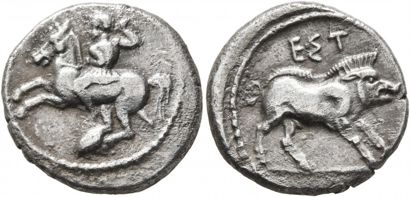 PAMPHYLIA. Aspendos. Circa 420-360 BC. Drachm (Silver, 19 mm, 5.12 g, 11 h). War...