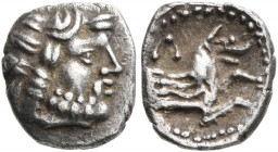 LYCAONIA. Laranda. Circa 324/3 BC. Obol (Silver, 9 mm, 0.60 g, 12 h). Head of Herakles to right. Rev. Λ Forepart of a wolf to right. Göktürk 70 ff. SN...
