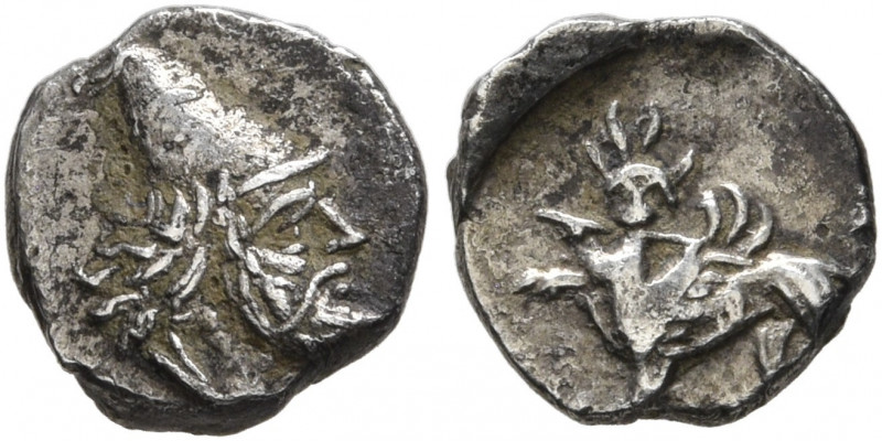 CILICIA. Uncertain. 4th century BC. Hemiobol (Silver, 7 mm, 0.41 g, 6 h). Bearde...