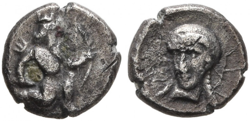 CILICIA. Uncertain. 4th century BC. Tetartemorion (Silver, 6 mm, 0.21 g, 1 h). T...