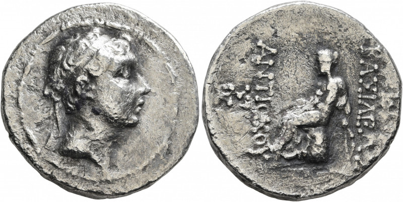 SELEUKID KINGS OF SYRIA. Antiochos V Eupator, 164-162 BC. Tetradrachm (Silver, 2...