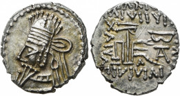 KINGS OF PARTHIA. Osroes II, circa 190-208. Drachm (Silver, 20 mm, 3.66 g, 12 h), Ekbatana (?). Diademed and draped bust of Osroes II to left, wearing...