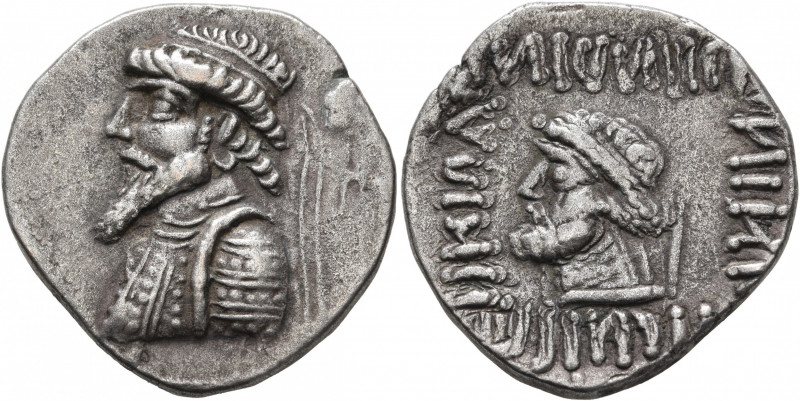 KINGS OF ELYMAIS. Kamnaskires V, circa 54/3-33/2 BC. Tetradrachm (Silver, 28 mm,...