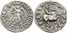 BAKTRIA, Greco-Baktrian Kingdom. Antimachos II, circa 174-165 BC. Drachm (Silver, 16 mm, 2.38 g, 11 h), Indian standard, uncertain mint in Paropamisad...