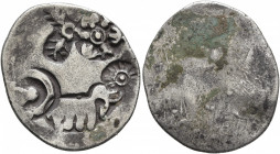 INDIA, Pre-Mauryan (Ganges Valley). Magadha Janapada. 6th-5th century BC. Karshapana (Silver, 24 mm, 3.52 g), first series. Five punches: elephant sta...