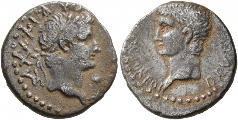 CAPPADOCIA. Caesaraea-Eusebia. Tiberius, with Drusus Caesar, 14-37. Drachm (Silv...