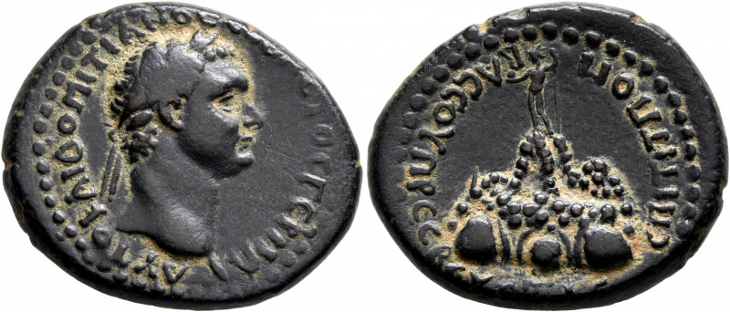 CAPPADOCIA. Caesaraea-Eusebia. Domitian, 81-96. Tetrassarion (Bronze, 27 mm, 14....