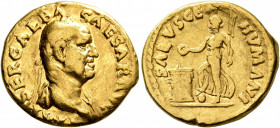 Galba, 68-69. Aureus (Gold, 19 mm, 7.11 g, 6 h), Rome, July 68-January 69. IMP SER GALBA CAESAR AVG Laureate bust of Galba to right, with slight drape...