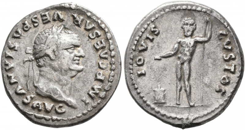 Vespasian, 69-79. Denarius (Silver, 20 mm, 3.15 g, 6 h), Rome, 76. IMP CAESAR VE...