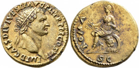 Domitian, 81-96. Dupondius (Orichalcum, 28 mm, 13.23 g, 7 h), uncertain eastern mint (in Thrace?), 82. IMP D CAES•DIVI•VESP•F•AVG•P M TR•P P P COS VII...