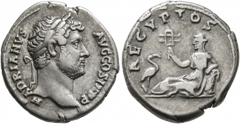 Hadrian, 117-138. Denarius (Silver, 18 mm, 3.54 g, 6 h), Rome, circa 130-133. HA...