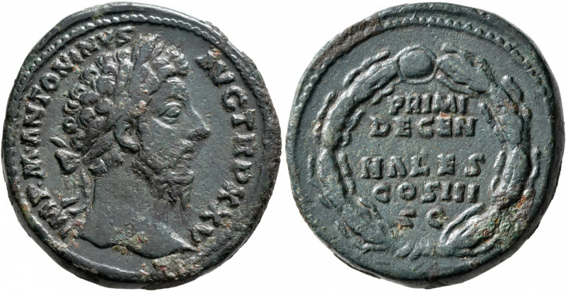 Marcus Aurelius, 161-180. Sestertius (Orichalcum, 33 mm, 29.67 g, 11 h), Rome, 1...