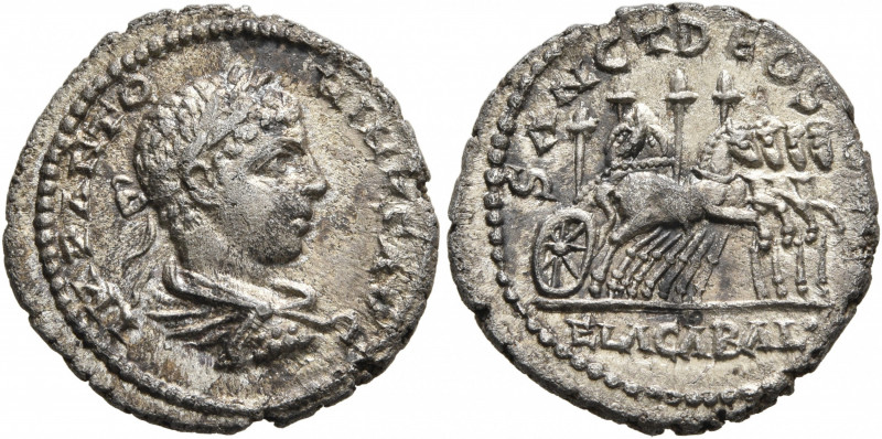 Elagabalus, 218-222. Denarius (Silver, 19 mm, 2.85 g, 7 h), uncertain mint in th...