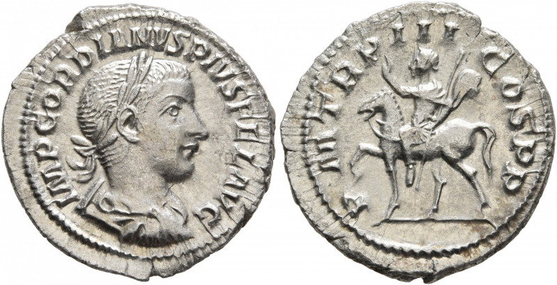 Gordian III, 238-244. Denarius (Silver, 20 mm, 2.94 g, 12 h), Rome, 240. IMP GOR...