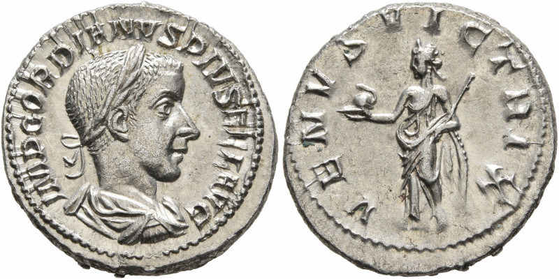 Gordian III, 238-244. Denarius (Silver, 20 mm, 3.09 g, 12 h), Rome, Summer 241. ...