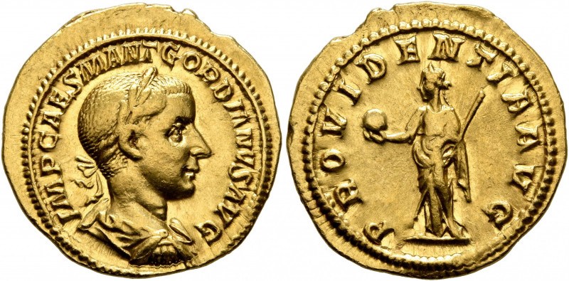 Gordian III, 238-244. Aureus (Gold, 20 mm, 4.69 g, 12 h), Rome, 238-239. IMP CAE...