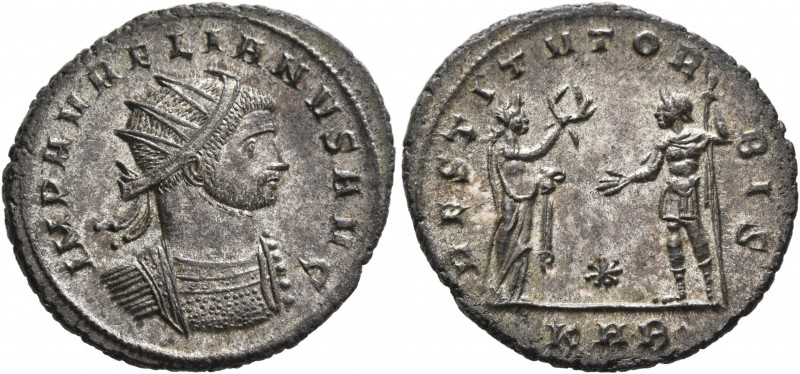 Aurelian, 270-275. Antoninianus (Silvered bronze, 24 mm, 3.74 g, 12 h), Serdica,...