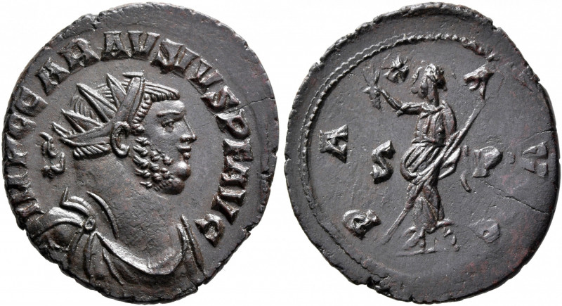 Carausius, Romano-British Emperor, 286-293. Antoninianus (Bronze, 25 mm, 4.40 g,...