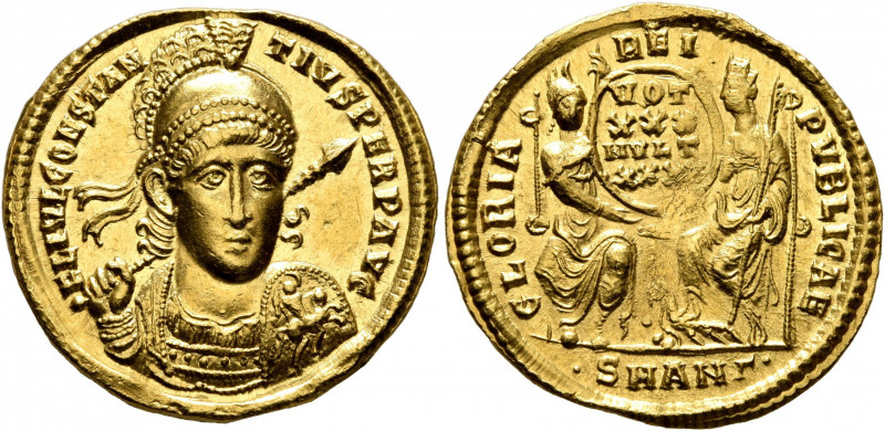 Constantius II, 337-361. Solidus (Gold, 21 mm, 4.58 g, 5 h), Antiochia, November...