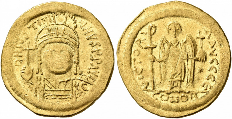 Justinian I, 527-565. Solidus (Gold, 20 mm, 4.47 g, 7 h), Constantinopolis, 545-...