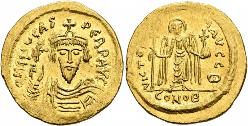 Phocas, 602-610. Solidus (Gold, 22 mm, 4.50 g, 7 h), Constantinopolis, 603-607. ...