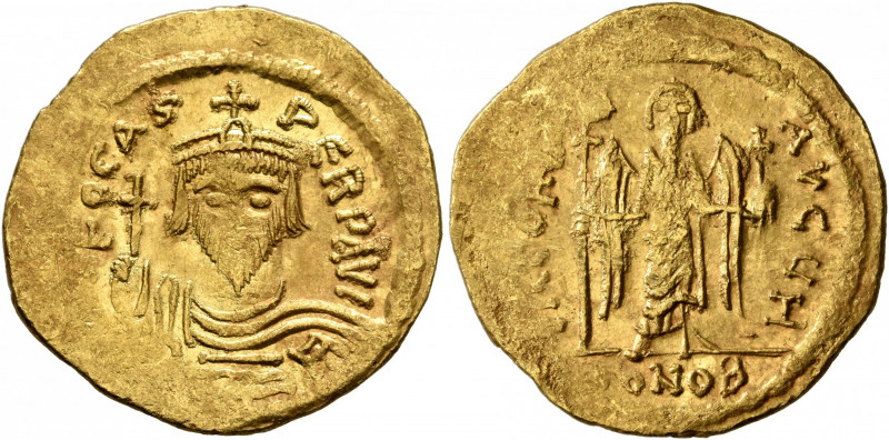 Phocas, 602-610. Solidus (Gold, 22 mm, 4.47 g, 6 h), Constantinopolis, 607-610. ...