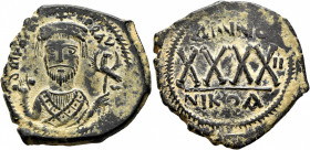 Phocas, 602-610. Follis (Bronze, 32 mm, 12.13 g, 7 h), Nicomedia, RY 2 = AD 603/4. δ N FOCAS PER AVς Crowned bust of Phocas facing, wearing consular r...