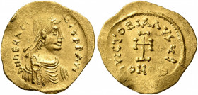 Heraclius, 610-641. Tremissis (Gold, 17 mm, 1.49 g, 7 h), Constantinopolis, circa 613-641. δ N hЄRACLIЧS T P P AVI Diademed, draped and cuirassed bust...
