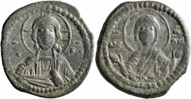 Anonymous Folles, time of Romanus IV, circa 1068-1071. Follis (Bronze, 27 mm, 8.29 g, 5 h), Class G, Constantinopolis. Nimbate bust of Christ facing, ...