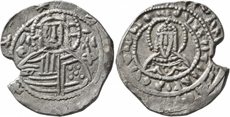 John V Palaeologus, 1341-1391. Stavraton (Silver, 27 mm, 8.38 g, 1 h), Phase VI,...