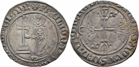 CRUSADERS. Knights of Rhodes (Knights Hospitallers). Hélion of Villeneuve, 1319-1346. Gigliato (Silver, 25 mm, 3.33 g, 5 h). ✠ •FR:ЄLIOn •D'•VILA•nOVЄ...