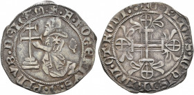 CRUSADERS. Knights of Rhodes (Knights Hospitallers). Roger of Pins, 1355-1365. Gigliato (Silver, 27 mm, 3.70 g, 7 h). ✠ •F•ROGIЄRIVS•D•PINIBVS•DЄI•GA•...