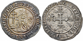 CRUSADERS. Knights of Rhodes (Knights Hospitallers). Raymond Bérenger, 1365-1374. Gigliato (Silver, 29 mm, 3.88 g, 10 h). ✠ •F•RAOMNDVS•BЄRЄNGARII:D•G...