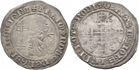 CRUSADERS. Knights of Rhodes (Knights Hospitallers). Raymond Bérenger, 1365-1374. Gigliato (Silver, 29 mm, 3.91 g, 10 h). ✠ •F•RAIMVNDVS•BЄRЄNGARII•DЄ...