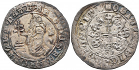 CRUSADERS. Knights of Rhodes (Knights Hospitallers). John-Ferdinand of Heredia, 1377-1396. Gigliato (Silver, 30 mm, 3.94 g, 3 h). ✠ F•IOANЄS•FЄRAD:D:G...