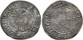 CRUSADERS. Knights of Rhodes (Knights Hospitallers). John-Ferdinand of Heredia, 1377-1396. 1/3 Gigliato (Silver, 20 mm, 1.26 g, 11 h). F•IOHЄS•FЄRANDI...