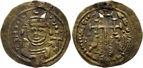 ISLAMIC, Umayyad Caliphate. Anonymous issue. Pashiz (Bronze, 21 mm, 1.04 g, 12 h), a Christian post-sasanian fals, without mint, circa late 7th to ear...