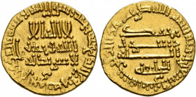 ISLAMIC, 'Abbasid Caliphate. temp. Al-Amin, AH 193-199 / AD 809-813. Dinar (Gold, 17 mm, 4.26 g, 7 h), citing 'Li'l-Khalifa' ('for the Caliph' in Kufi...