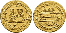 ISLAMIC, 'Abbasid Caliphate. Al-Amin, AH 193-199 / AD 809-813. Dinar (Gold, 18 mm, 4.24 g, 4 h), citing the caliph al-Ma'mun as al-Imam and 'li'l Khal...