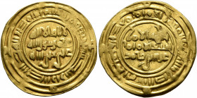 ISLAMIC, Arabia. Sulayhids. 'Ali ibn Muhammad, AH 439-473 / AD 1047-1081. Dinar (Gold, 21 mm, 2.27 g, 8 h), citing the Fatimid Caliph al-Mustansir, Za...