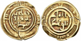 ISLAMIC, Arabia. Sulayhids (?). Anonymous. 1/2 Dinar (Electrum, 18 mm, 1.00 g, 3 h), possibly a donative issue, circa 5-7th century AH = circa 11-12th...