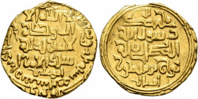 ISLAMIC, Persia (Pre-Seljuq). Samanids. Nuh II ibn Mansur, AH 365-387 / AD 976-997. Dinar (Gold, 18 mm, 2.45 g, 1 h), a local issue, citing the Simjur...