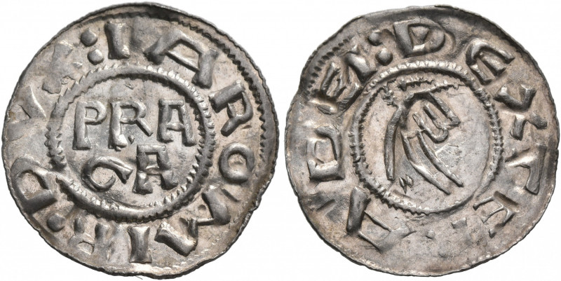 BOHEMIA. Jaromir, 1003, 1004-1012, and 1033-1034. Denar (Silver, 20.5 mm, 0.91 g...