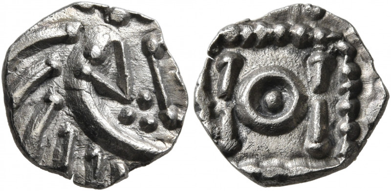 BRITISH, Anglo-Saxon. Continental Sceattas. Circa 715-750. Sceatt (Silver, 12 mm...