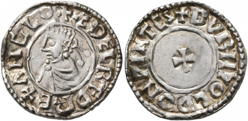 BRITISH, Anglo-Saxon. Kings of All England. Aethelred II, 978-1016. Penny (Silve...