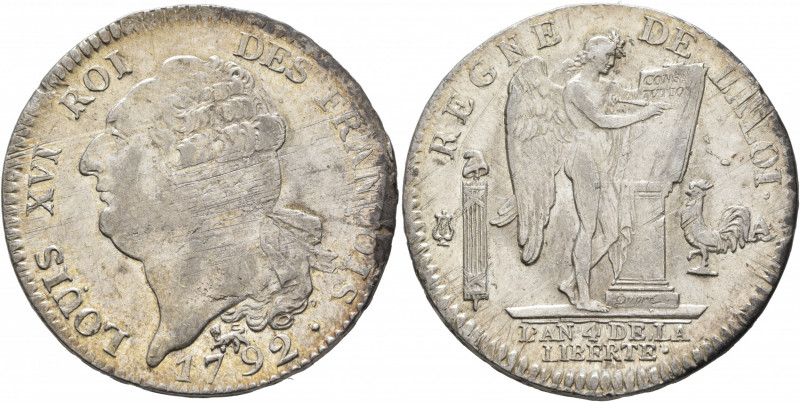 FRANCE, Royal. Louis XVI, 1774–1793. Écu de 6 livres (Silver, 38 mm, 29.54 g, 7 ...