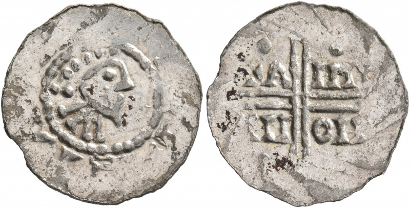 LOW COUNTRIES. Friesland. Hermann von Kalvelage, 1020-1051. Denar (Silver, 18 mm...