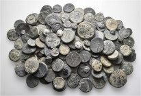 A lot containing 15 silver and 120 bronze coins. All: Greek. Fair to about very fine. LOT SOLD AS IS, NO RETURNS. 135 coins in lot.